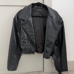 Lioness Classic Black Leather Jacket